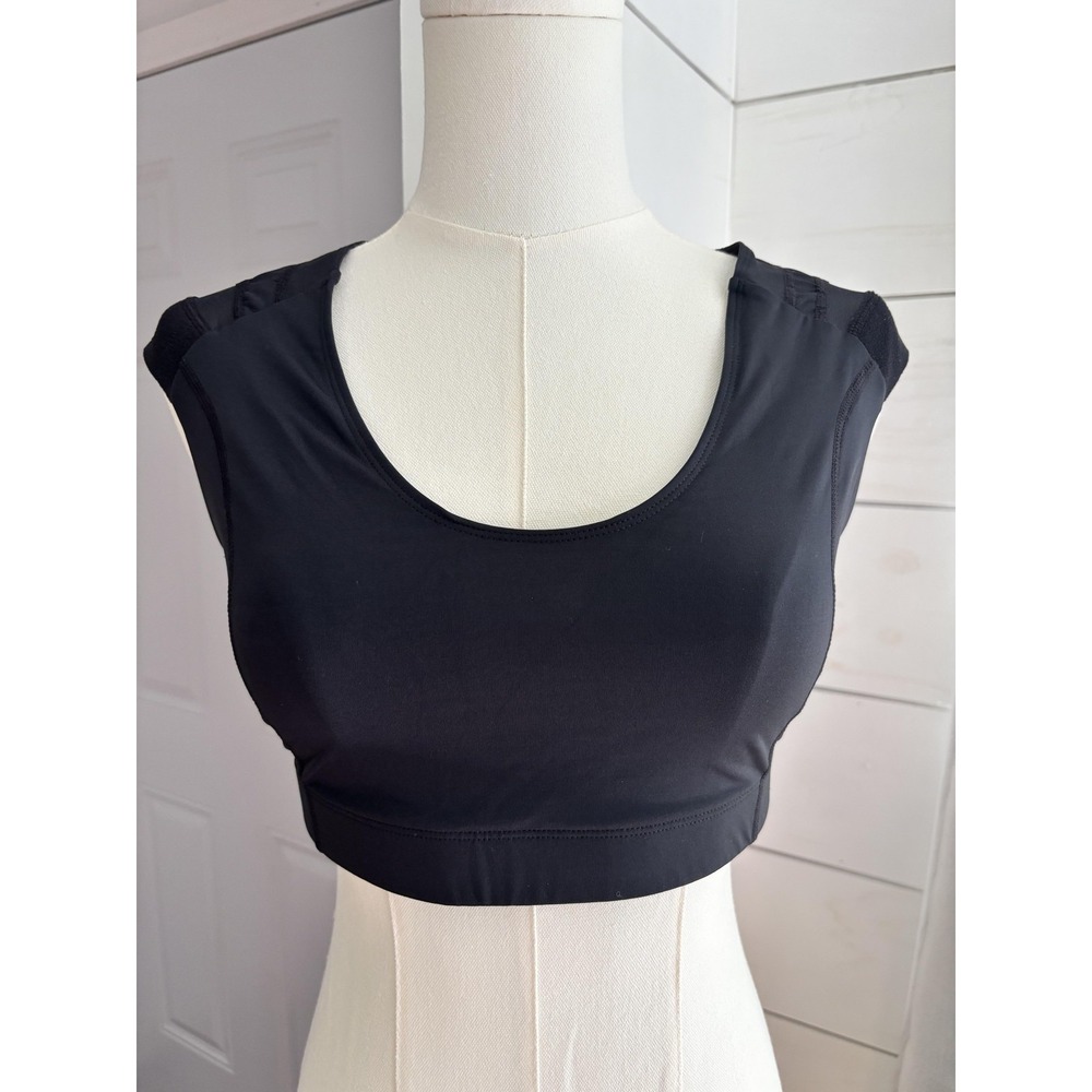 IntelliSkin Sports Bra Womens Large Black Posture Support Compression Mesh